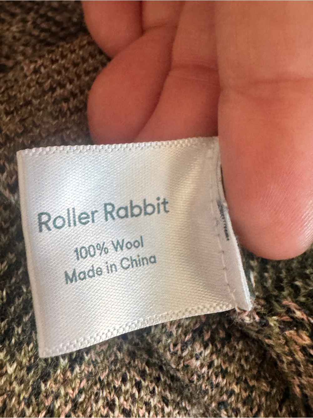 Roller Rabbit Primrose Floral 100% Wool Midi Sweater Dress Small - Picture 5 of 6
